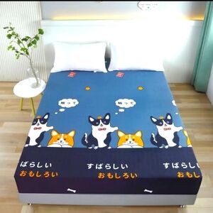 New Animated Kitty Cat Fitted Sheet Print Soft & Comfy Microfiber